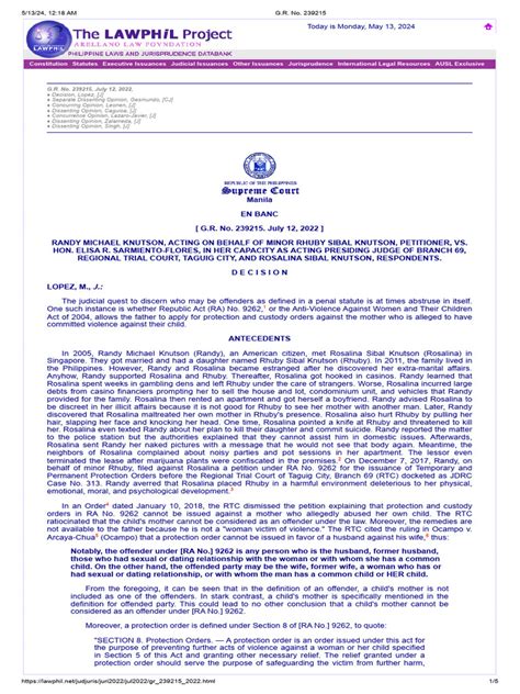 gr no. 239215|Knutson v. Sarmiento.